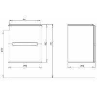Шкафчик подвесной под умывальник Kolo Modo 49x55x39,5 белый глянец (89424)