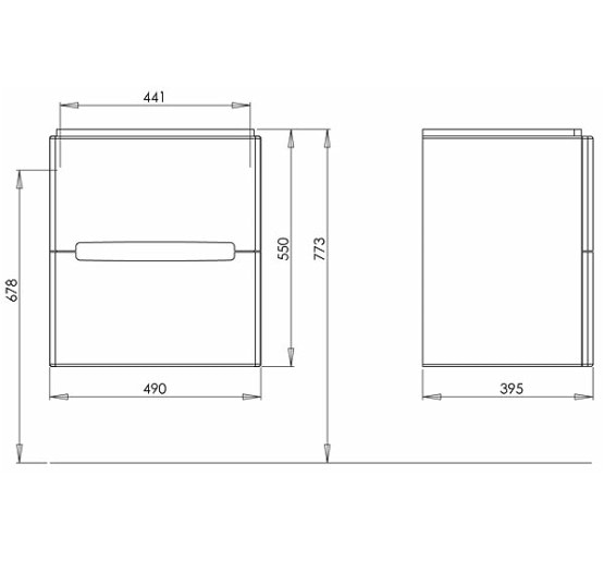 Шкафчик подвесной под умывальник Kolo Modo 49x55x39,5 белый глянец (89424)