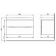 Шкафчик подвесной под умывальник Kolo Modo 99x55x47,9 белый глянец (89507)