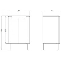 Комплект мебельный Kolo Modo 50 шкафчик+раковина (L39001000)