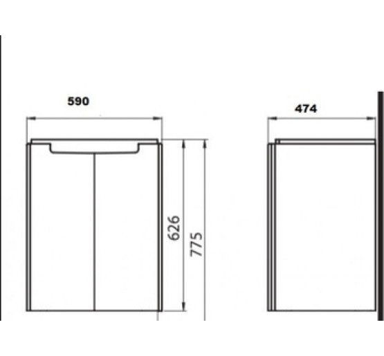Комплект мебельный Kolo Modo 60 шкафчик+раковина (L39002000)