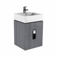Шкафчик підвісний під умивальник Kolo Twins 50x57x46 срібний графіт (89490)