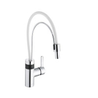 Змішувач для кухні Kludi E-GO білий\хром (422050575)