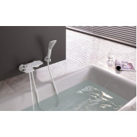 Смеситель для ванны и душа Kludi Balance белый/хром (524459175)
