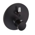 Змішувач для ванни і душу прихованого монтажу з термостатом Kludi Balance чорний матовий/хром (528308775)