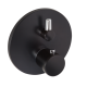Смеситель для ванны и душа скрытого монтажа с термостатом Kludi Balance черный матовый/хром (528308775)