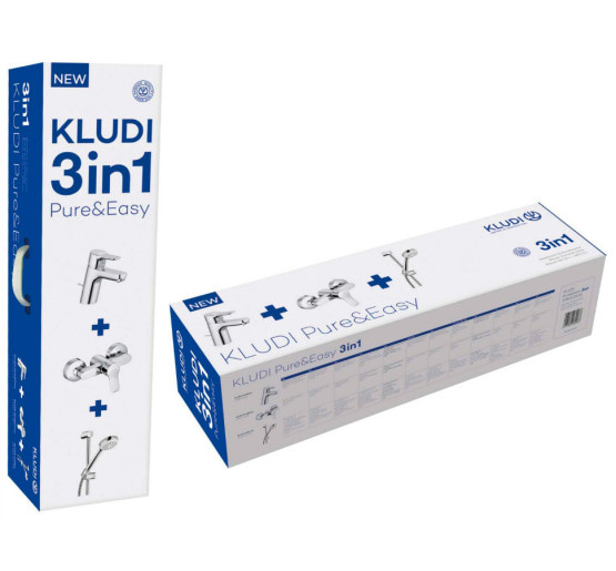 Набір змішувачів для душу Kludi Pure Easy 3в1,хром (378450565)
