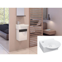 Раковина Idevit Myra Mini 36 з отвором під змішувач з лівої сторони  (0201-0367)