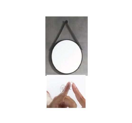 Зеркало Asignatura Unique 60 см LED черный матовый (85401802)