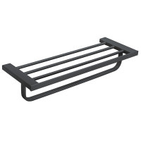 Полички з тримач для рушників Asignatura Unique чорний матовий (85611802)