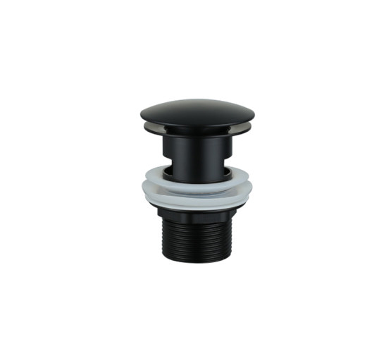 Донний клапан з переливом Asignatura чорний матовий (45511902)
