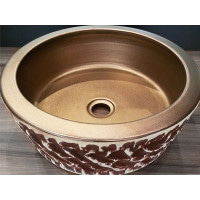 Раковина на столешницу Newarc 5064 бронза/декор