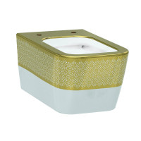 Унітаз підвісний Idevit Halley білий/декор золото (3204-2616-1101) 