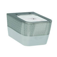 Унітаз підвісний Idevit Halley білий/декор срібло (3204-2616-1201) 