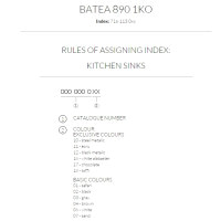 Кухонная мойка Marmorin BATEA 890 1KO 890x500 (716 113 0xx)