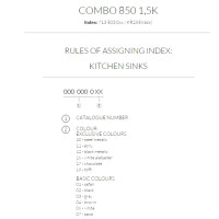 Кухонная мойка Marmorin COMBO 850 1,5 K 850x540 (713 503 0xx)