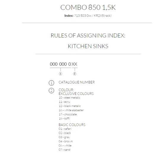 Кухонна мийка Marmorin COMBO 850 1,5K  850x540 (713 503 0xx)