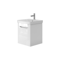 Комплект тумба Ювента Livorno Lvr-50 біла з раковиною Luxury 50 біла