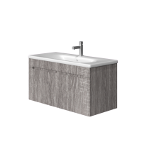 Тумба Ювента Tivoli Tv-100 дуб трюфель з раковиною Soft 100 біла