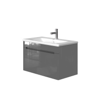 Комплект тумба Ювента Tv-80 сіра з раковиною Soft 80 біла