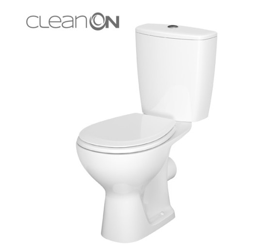 Компакт Cersanit ARTECO 010 new cleanon 3/5 л з вільнопадаючим антибактеріальним сидінням з поліпропілену