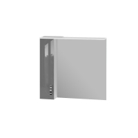 Зеркальный шкаф Trento TrnMC-87 левый серый