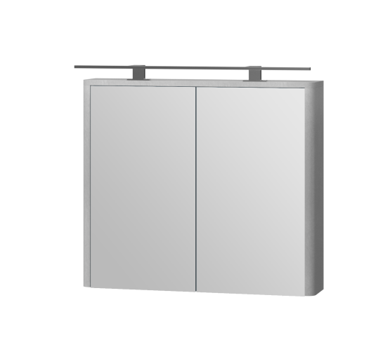 Зеркальный шкаф Livorno LvrMC-80 структурный серый
