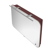 Дзеркальна шафа Botticelli Velluto VltMC-100 бордова