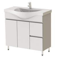 Тумба Ювента Monika M4-87 з раковиною Vittoria 87 біла