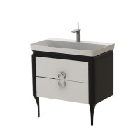 Тумба Ювента Ticino Tс-85 чорна з умивальником  Luxury 80