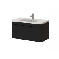 Тумба Ювента Tivoli Tv-100 з раковиною Soft 100 чорна