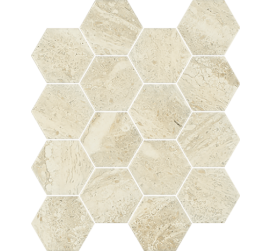  Мозаика Paradyz Classica Sunlight Stone Beige Mozaika Prasowana Hexagon 22x25,5 