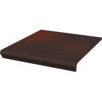 Ступенька с капиносом угловая структурная Paradyz Cloud 33x33 Brown
