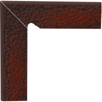 Цоколь Paradyz Cloud Brown структурный левый двоелементний лестничный 30x30