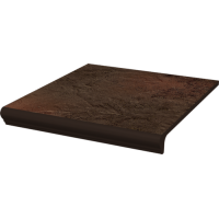 Ступенька с капиносом Paradyz Semir Brown прямая структурная 30x33