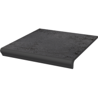 Ступенька с капиносом Paradyz Semir Grafit прямая структурная 30x33