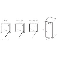 Душевые двери Ravak Pivot PDOP1-80 белый/transparent (03G40100Z1)