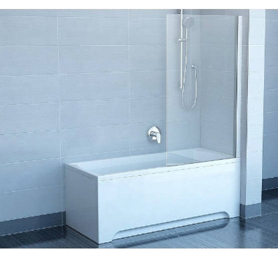 Штора для ванни Ravak CVS1-80 L білий/Transparent (7QL40100Z1)