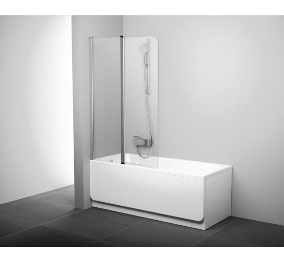 Штора для ванны Ravak CVS2-100 L белый/Transparent (7QLA0100Z1)