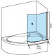 Штора для ванны Ravak CVSK1 ROSA 160/170 R белый/Transparent (7QRS0100Y1)