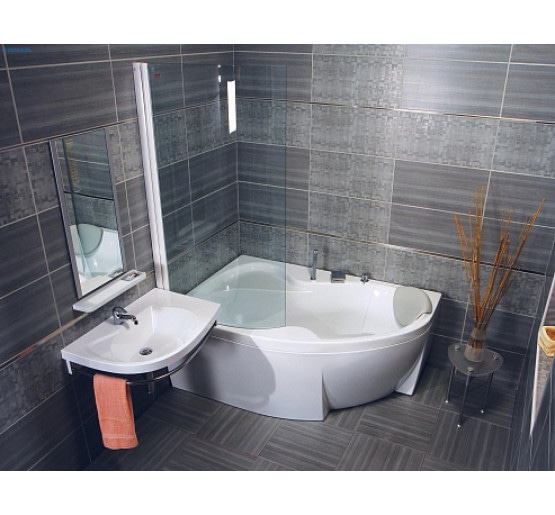 Штора для ванни Ravak CVSK1 ROSA 160/170 L білий/Transparent (7QLS0100Y1)