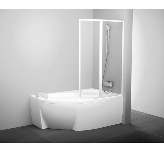 Штора для ванны Ravak VSK2 Rosa R 160 белый/Rain (76P9010041)