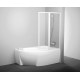 Штора для ванни Ravak VSK2 Rosa R 150 білий/Transparent (76P80100Z1)