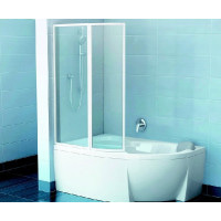 Штора для ванни Ravak VSK2 Rosa R 150 білий/Transparent (76P80100Z1)
