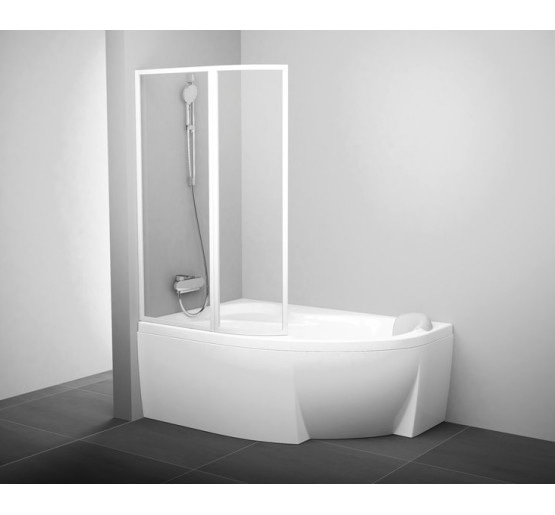 Штора для ванны Ravak VSK2 Rosa L 160 белый/Rain (76L9010041)