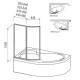 Штора для ванни Ravak VSK2 Rosa II L 170 білий/Transparent (76LB0100Z1)