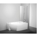 Штора для ванни Ravak CVSK1 ROSA 140/150 R білий/Transparent (7QRM0100Y1)