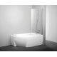 Штора для ванни Ravak CVSK1 ROSA 160/170 R білий/Transparent (7QRS0100Y1)