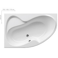 Ванна Ravak Rosa II 170x105 ліва (C221000000)