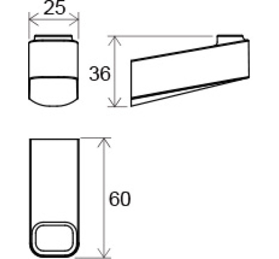 Одинарний гачок для рушника Ravak 10° (X07P353)